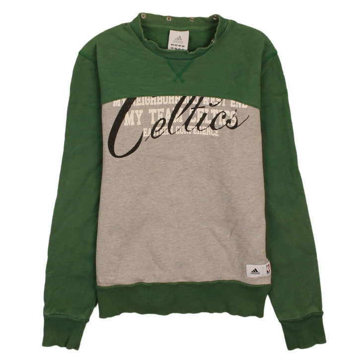 Adidas Mens Green Celtics Pullover Sweatshirt Size M Crew Neck