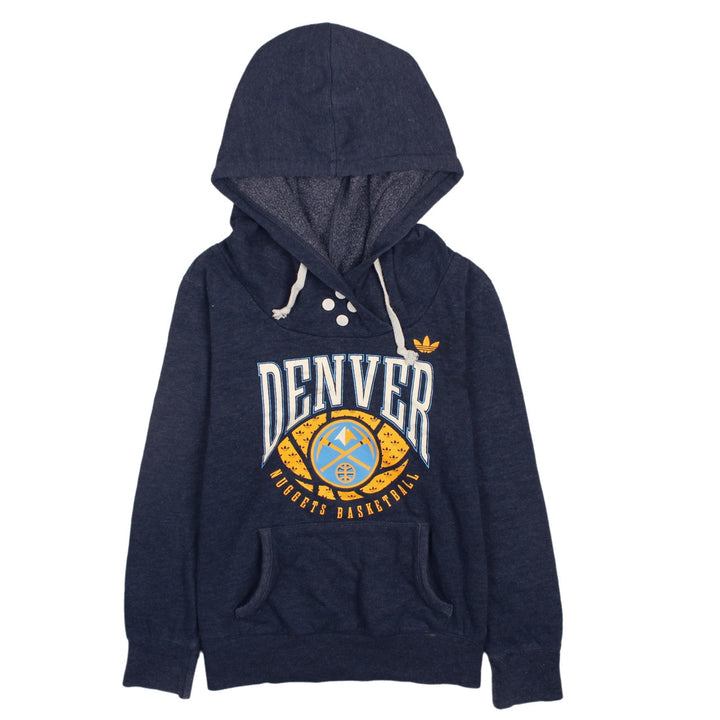 Adidas Women Navy Blue Denver Nuggets Hoodie Size S Pullover