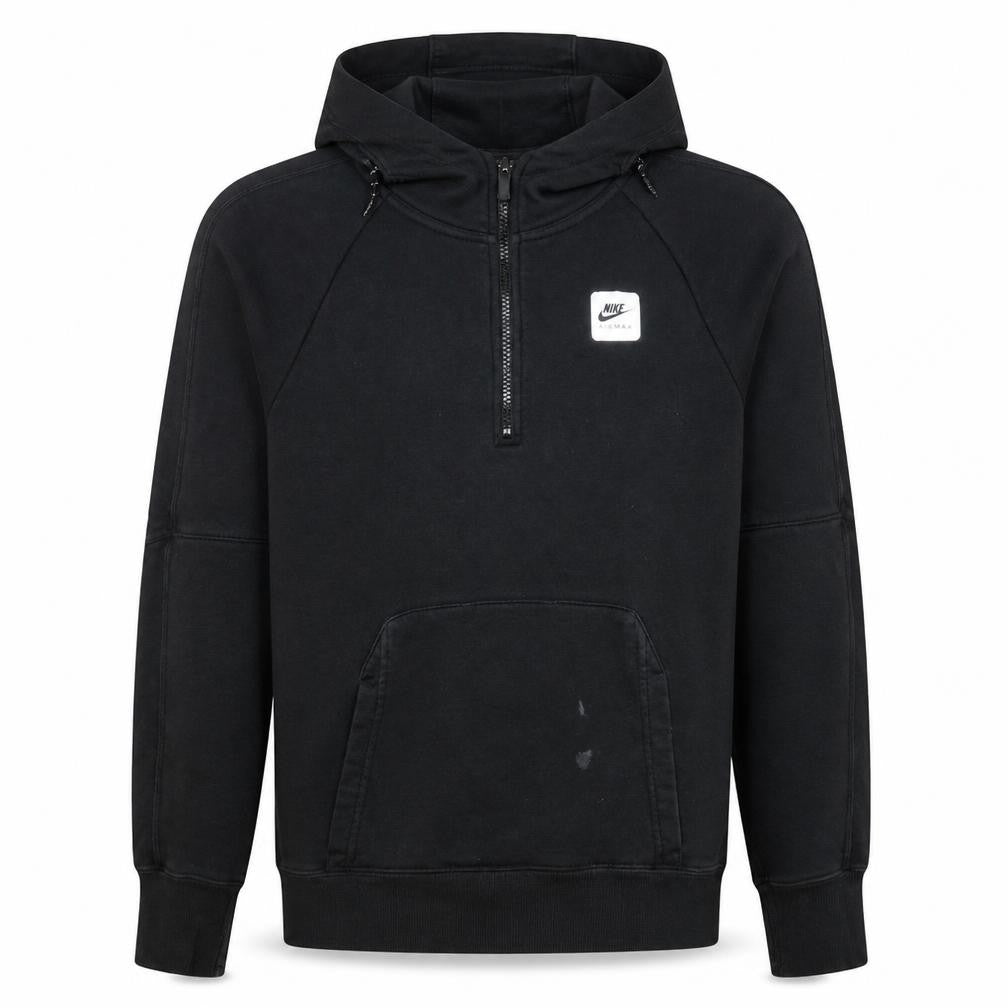 Nike Air Max Men's Black Small 1/2 Zip Hoodie Cotton Blend