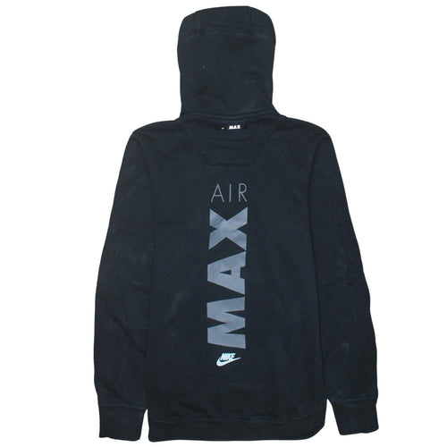 Nike Air Max Men's Black Small 1/2 Zip Hoodie Cotton Blend