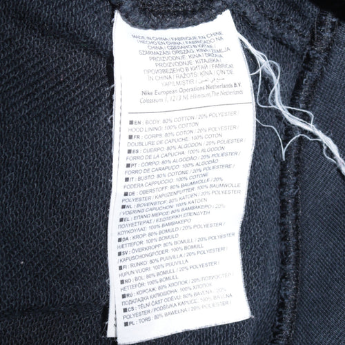 Nike Air Max Men's Black Small 1/2 Zip Hoodie Cotton Blend