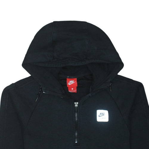 Nike Air Max Men's Black Small 1/2 Zip Hoodie Cotton Blend