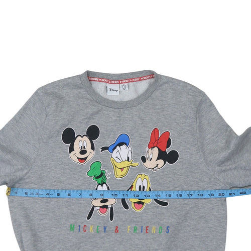 Disney Women Grey Mickey & Friends Sweatshirt Size M