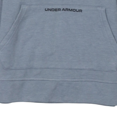 Under Armour Boys Grey Half Zip Hoodie Size 158cm Cotton Blend