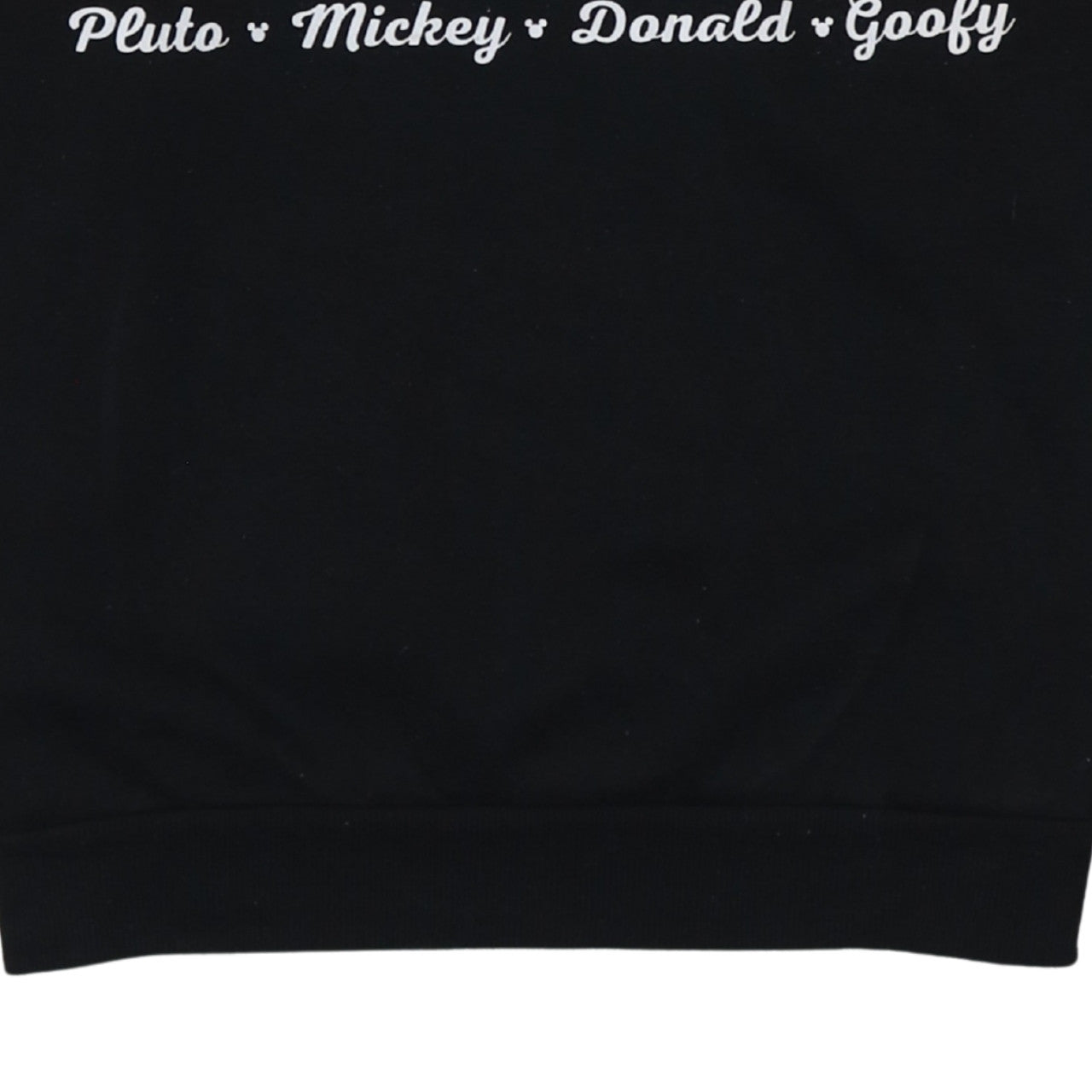 Disney Womens Black Sweatshirt S Pluto Mickey Donald Goofy Graphic Print