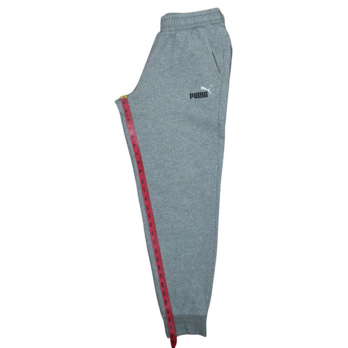 Puma Men's Grey Cotton Blend Tapered Sweatpants M