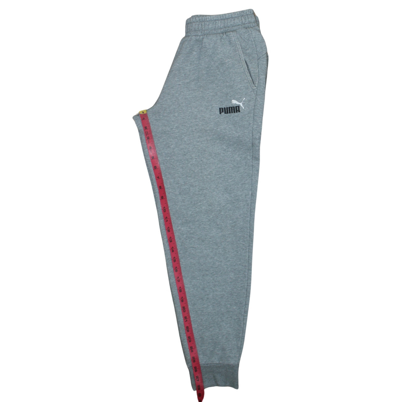 Puma Men's Grey Cotton Blend Tapered Sweatpants M