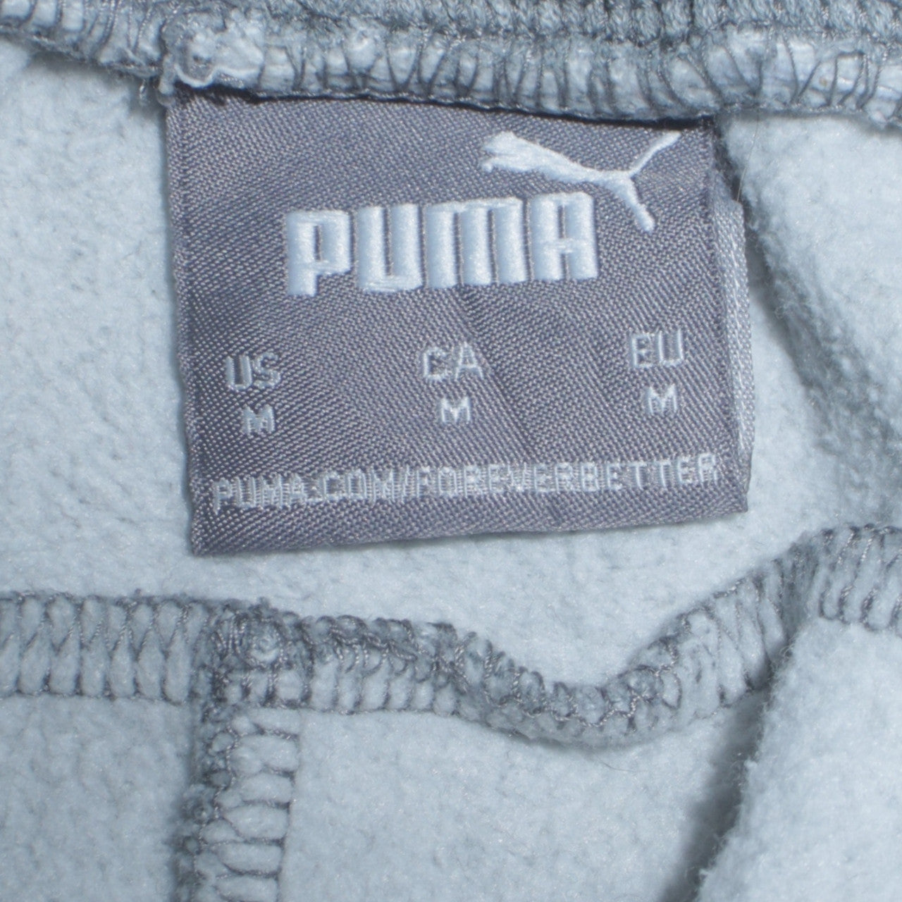 Puma Men's Grey Cotton Blend Tapered Sweatpants M