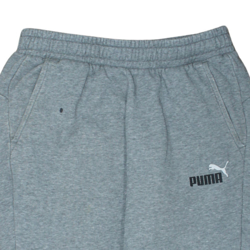 Puma Men's Grey Cotton Blend Tapered Sweatpants M