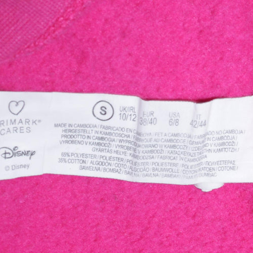 Disney Women’s Pink Stitch Sweatshirt Size 10/12 Pullover Crew Neck