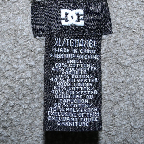 DC Boys Green Camouflage Full Zip Hoodie XL 14-16 Cotton Blend