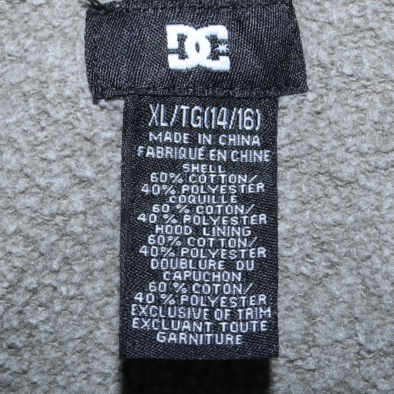 DC Boys Green Camouflage Full Zip Hoodie XL 14-16 Cotton Blend