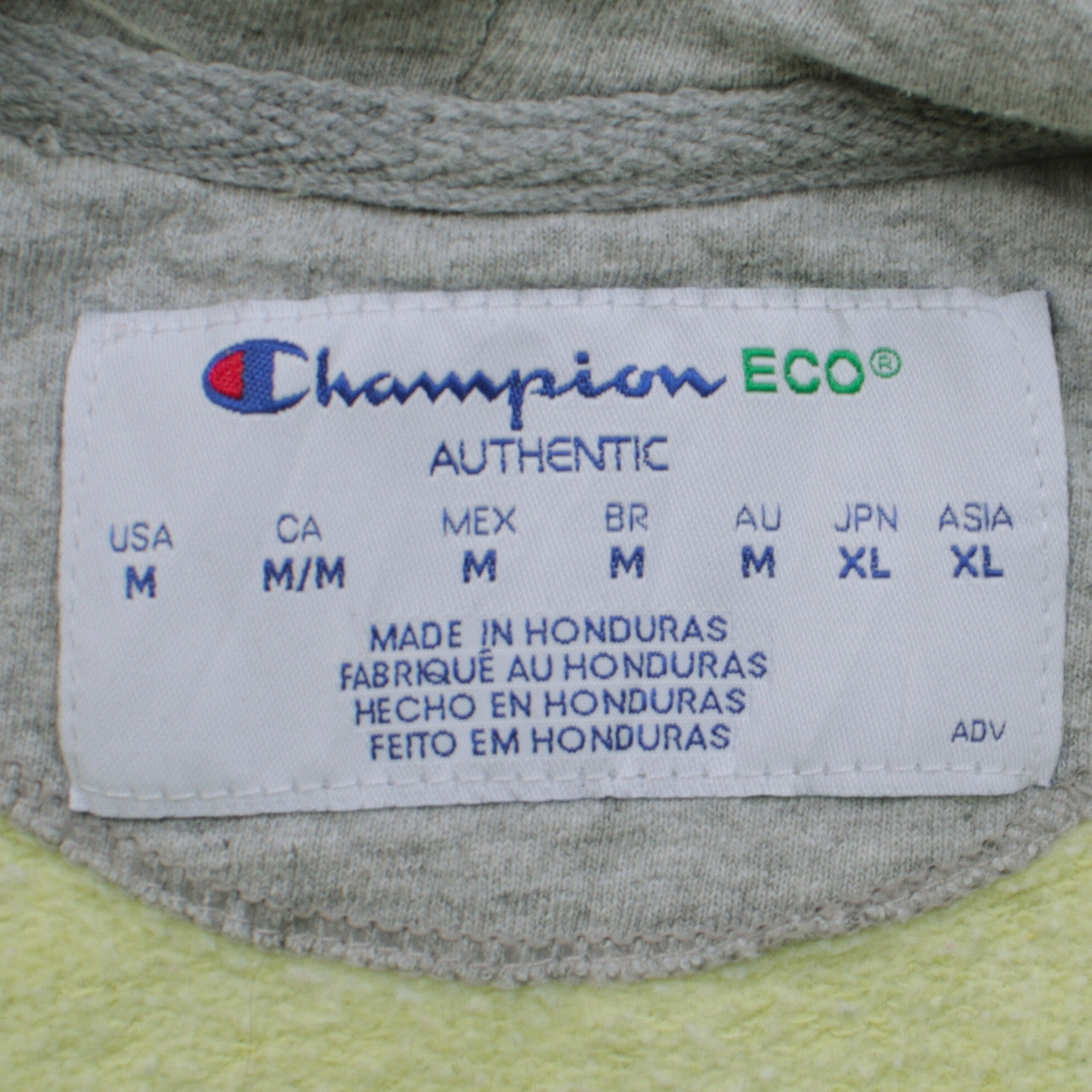 Champion Eco Women's Yellow Full Zip Hoodie Size M