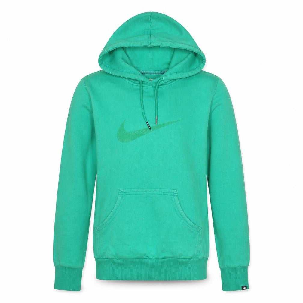 Front view of Nike boys’ green pullover hoodie m (8-10) cotton athletic dept