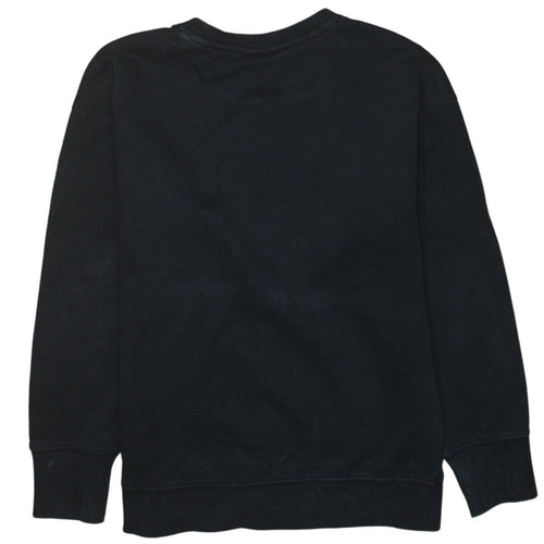 Nike Boys Black Pullover Sweatshirt M 11-12 Years Embroidered Logo Fleece