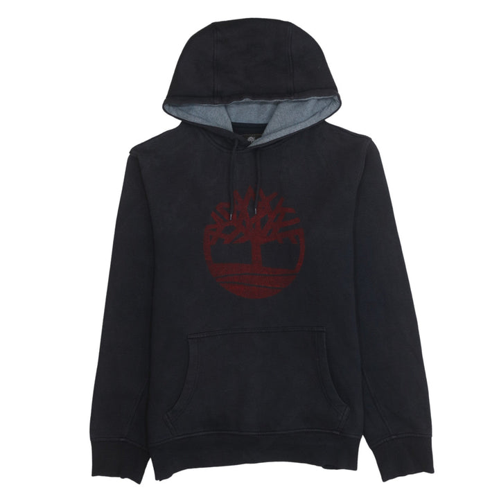 Timberland Men's Black Pullover Hoodie M Regular Fit Logo Outdoor