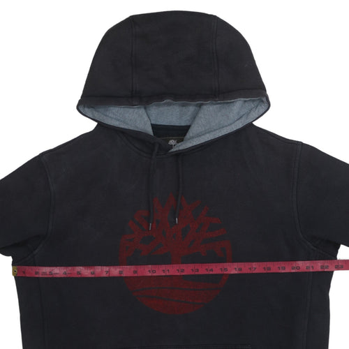 Timberland Men's Black Pullover Hoodie M Regular Fit Logo Outdoor