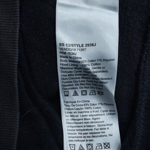 Timberland Men's Black Pullover Hoodie M Regular Fit Logo Outdoor