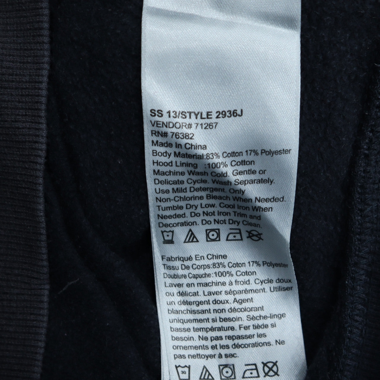 Timberland Men's Black Pullover Hoodie M Regular Fit Logo Outdoor