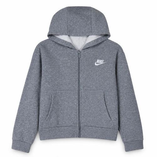 Nike Boys Grey Full Zip Hoodie L 146-156cm Cotton Blend
