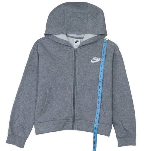 Nike Boys Grey Full Zip Hoodie L 146-156cm Cotton Blend