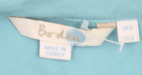Boden Women Blue Long Sleeve Collared Button-Up Shirt Size 8