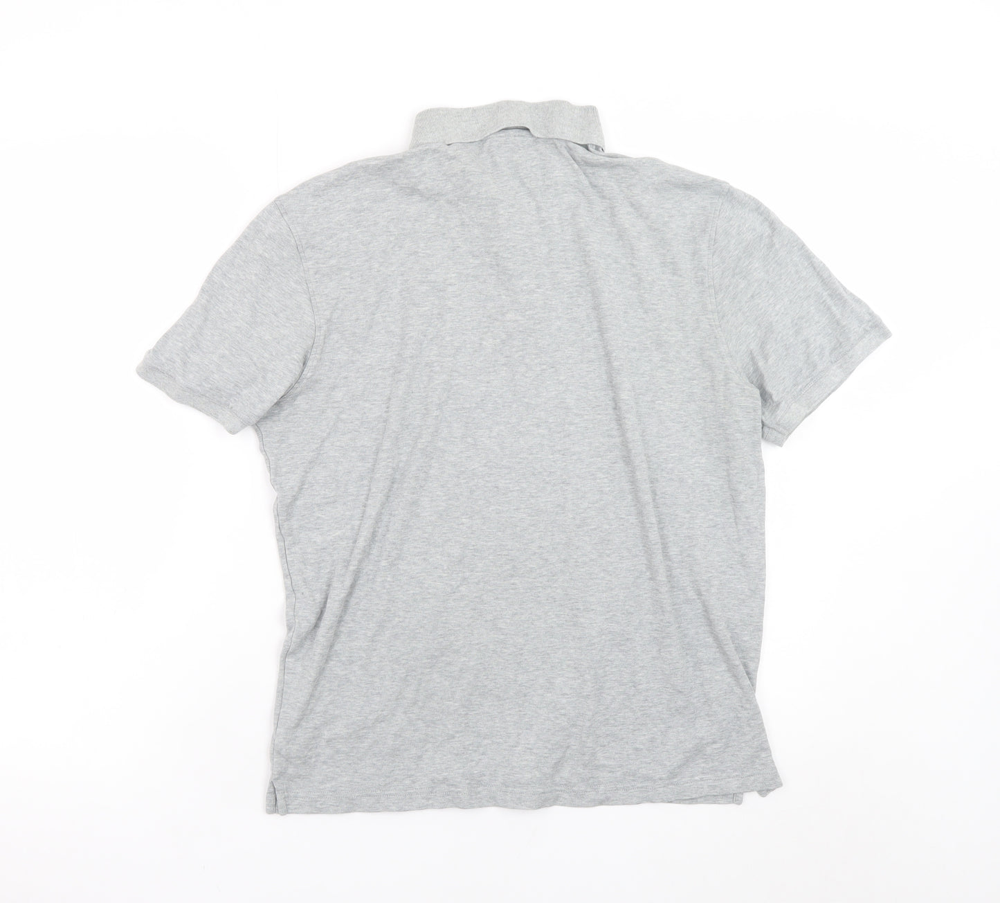 Michael Kors Men's Grey Cotton Short Sleeve Polo Shirt M