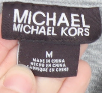 Michael Kors Men's Grey Cotton Short Sleeve Polo Shirt M