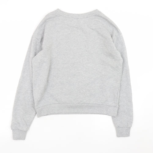 Mango Women Grey 'ART' Pullover Sweatshirt Size XS Casual Wear
