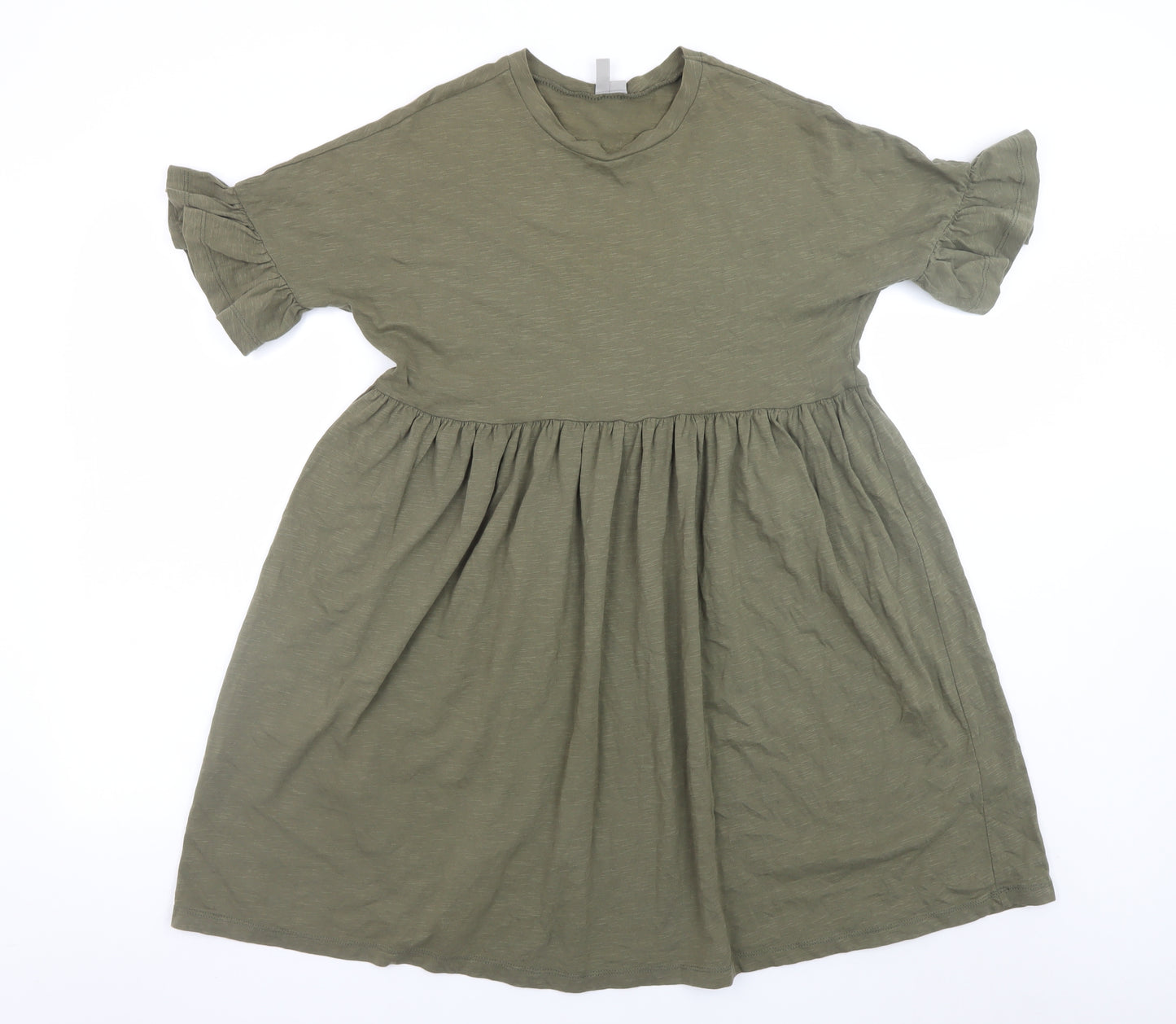 ASOS Women’s Green Size 10 Cotton Smock Knee Length Dress