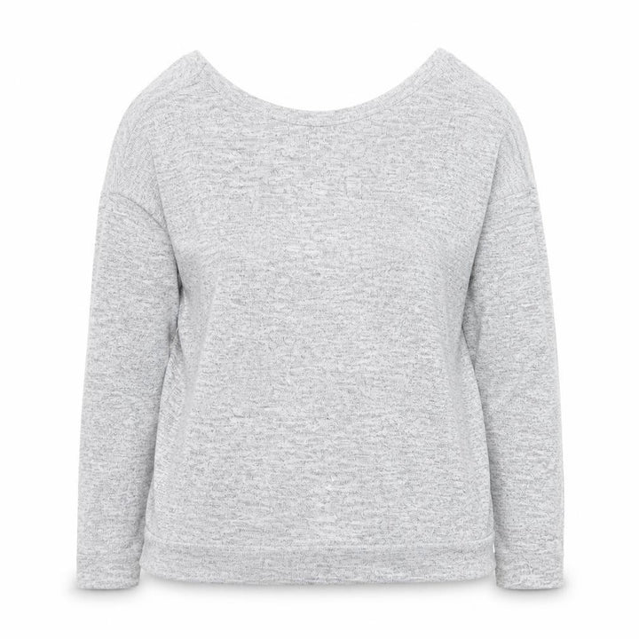 Miss Selfridge Women's Grey Wrap Jersey Long Sleeve Top Size 6