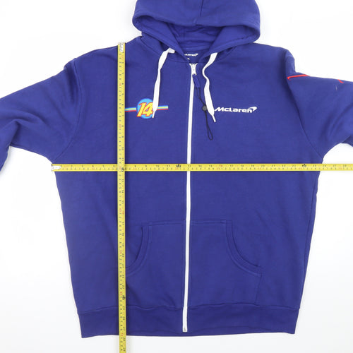 McLaren Men’s Blue Full Zip Hoodie 2XL Racing Graphic Sweatshirt