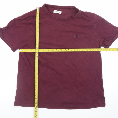 Farah 1920 Men's Burgundy Cotton Crew Neck T-Shirt Size L