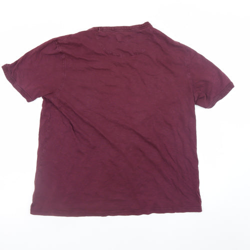 Farah 1920 Men's Burgundy Cotton Crew Neck T-Shirt Size L