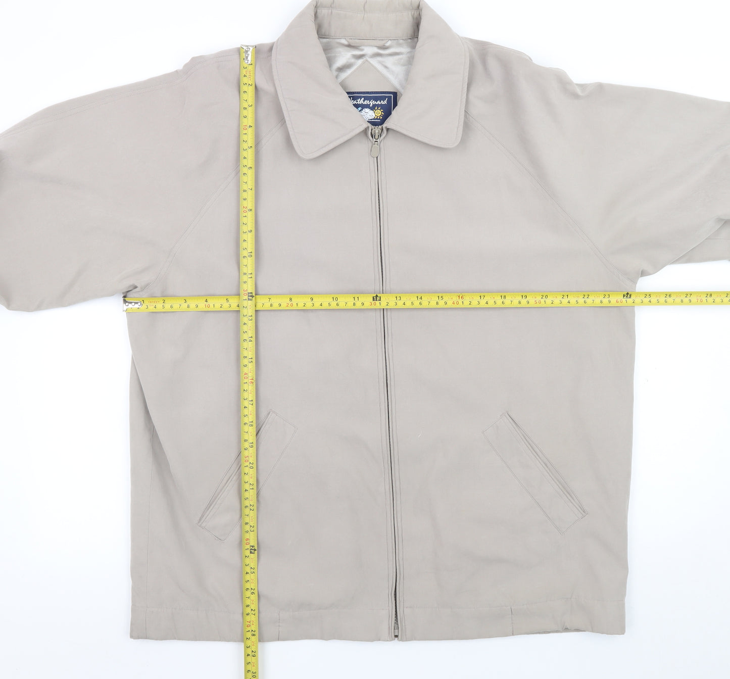 Weatherguard Men’s Beige L Full Zip Outdoor Basic Jacket
