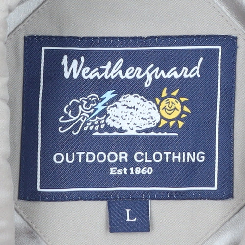 Weatherguard Men’s Beige L Full Zip Outdoor Basic Jacket