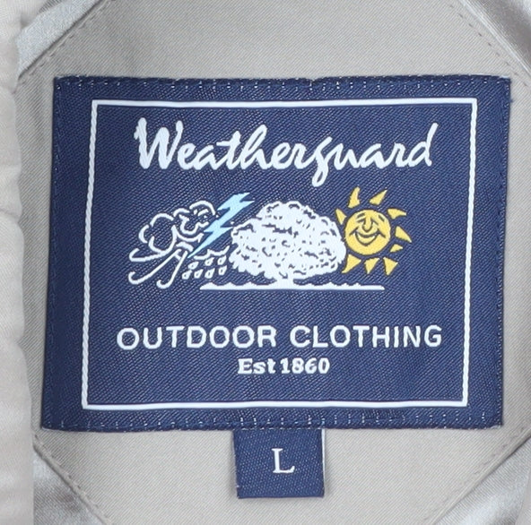 Weatherguard Men’s Beige L Full Zip Outdoor Basic Jacket