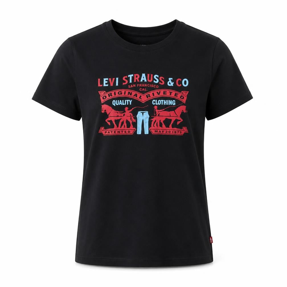 Levi's Women's Black Graphic T-Shirt Size S Short Sleeve Cotton