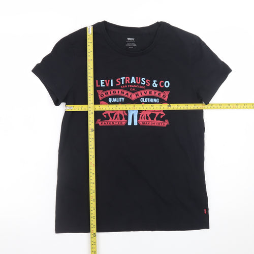 Levi's Women's Black Graphic T-Shirt Size S Short Sleeve Cotton