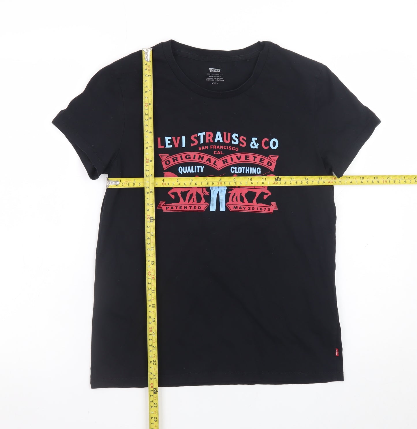Levi's Women's Black Graphic T-Shirt Size S Short Sleeve Cotton