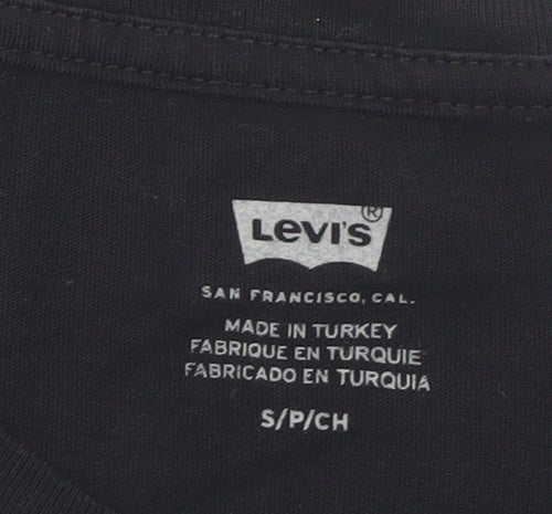 Levi's Women's Black Graphic T-Shirt Size S Short Sleeve Cotton