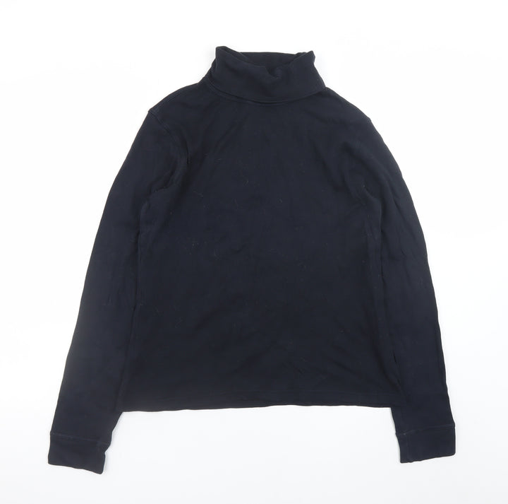 Mountain Warehouse Womens Black Roll Neck Long Sleeve Cotton Top UK14