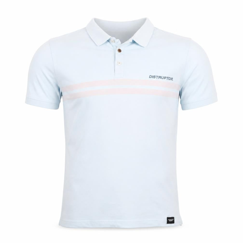 Front view of WROGN Men's Blue Slim Fit Cotton Polo Shirt Medium