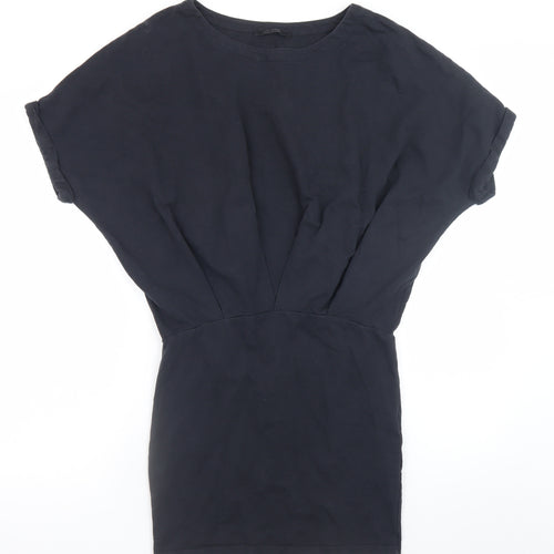 AllSaints Womens Black Short Sleeve Shift Dress Size 6