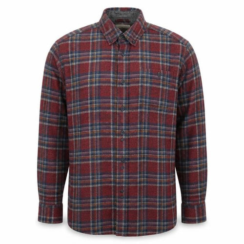 Weatherproof Vintage Men's Red Plaid Flannel Button-Up Shirt Size L