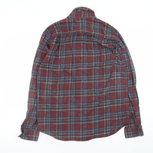 Weatherproof Vintage Men's Red Plaid Flannel Button-Up Shirt Size L