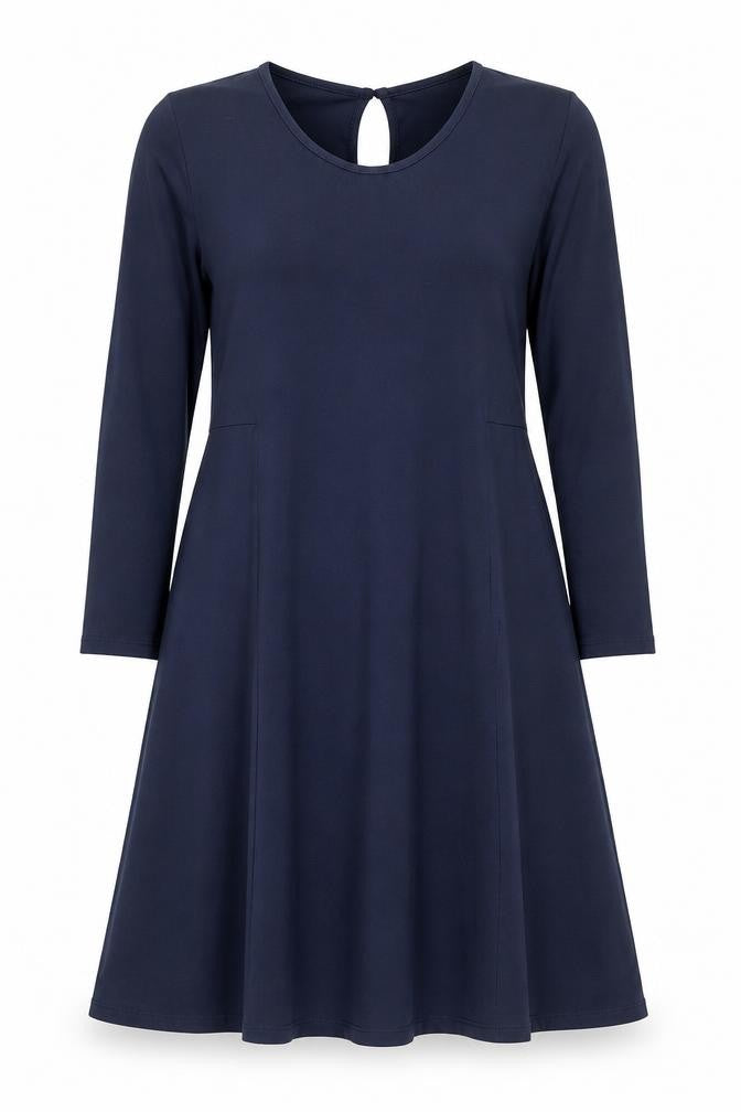 Monsoon Women Blue A-Line Knee Length Dress Size 12