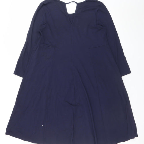 Monsoon Women Blue A-Line Knee Length Dress Size 12