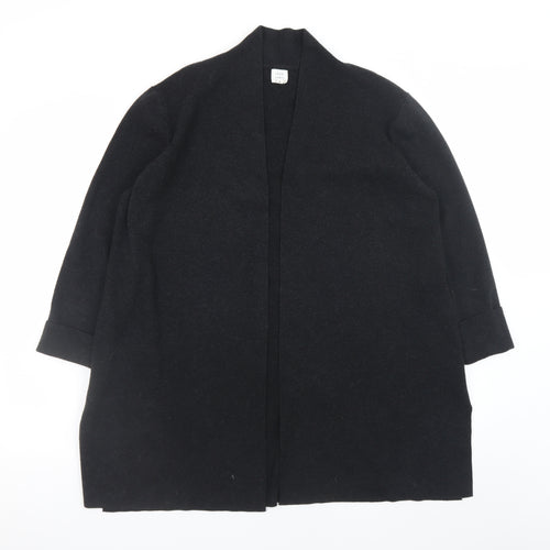John Lewis Women’s Black Wool Blend Longline Cardigan Size 16