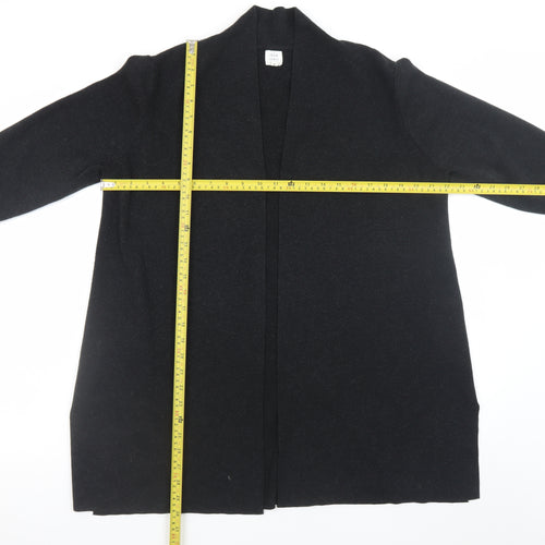 John Lewis Women’s Black Wool Blend Longline Cardigan Size 16